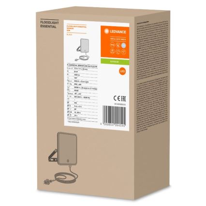 Ledvance - LED Holofote exterior de parede com sensor FLOODLIGHT LED/20W/230V IP65