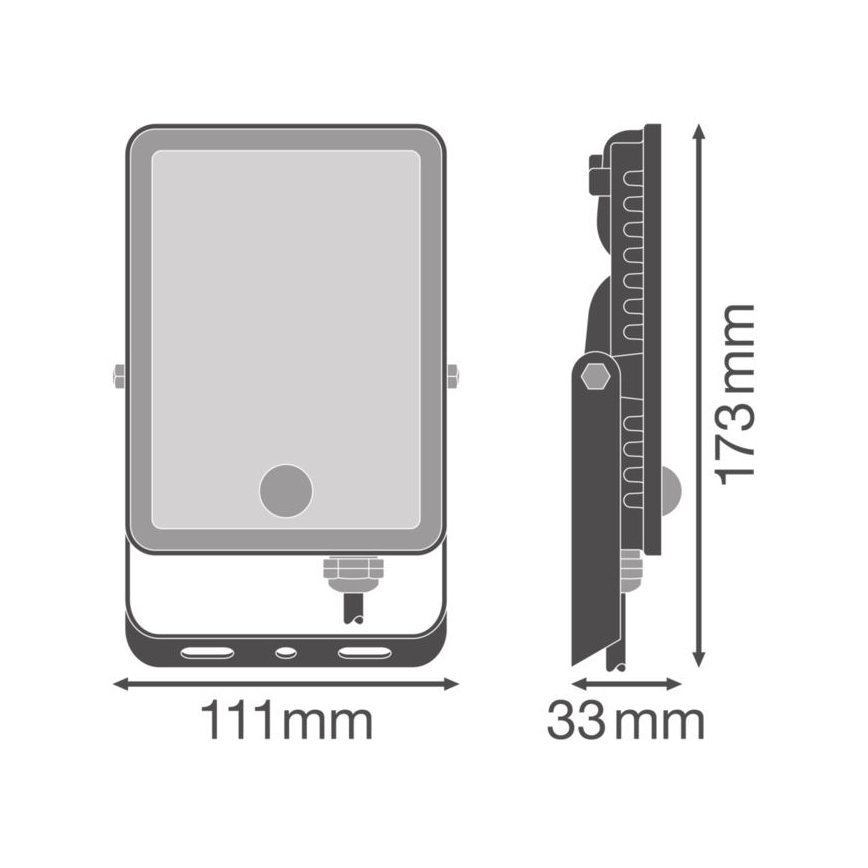 Ledvance - LED Holofote exterior de parede com sensor FLOODLIGHT LED/20W/230V IP65