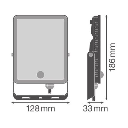 Ledvance - Holofote exterior LED com sensor FLOODLIGHT LED/30W/230V 6500K IP65