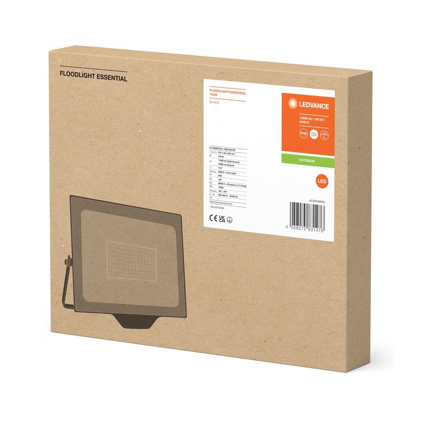 Ledvance - LED Holofote exterior de parede FLOODLIGHT ESSENTIAL LED/100W/230V IP65