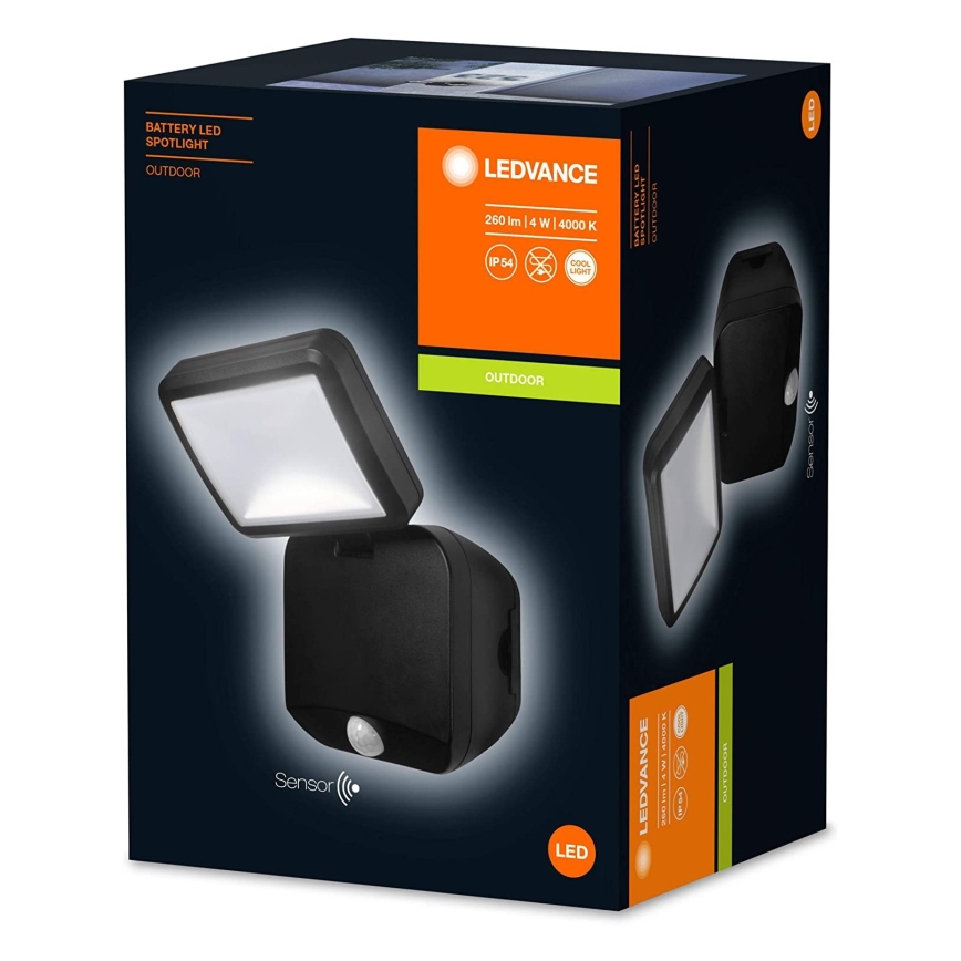 Ledvance - Holofote LED de parede para exterior com sensor SPOTLIGHT LED/4W/4xD IP54