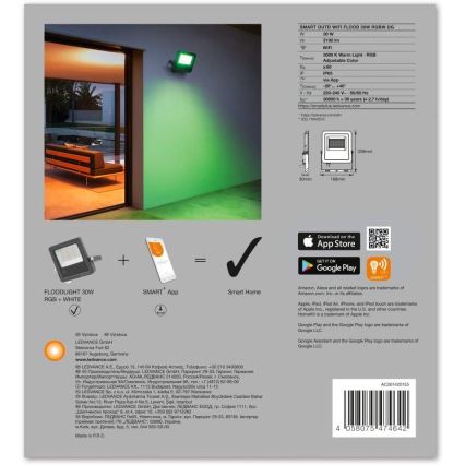 Ledvance - Holofote LED RGBW SMART+ FLOOD LED/30W/230V IP65 Wi-Fi