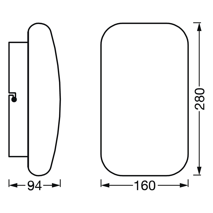 Ledvance- Iluminação de casa de banho LED com regulação SMART+ AQUA LED/12W/230V IP44 Wi-Fi