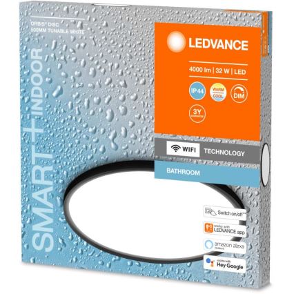 Ledvance- Iluminação de teto de casa de banho LED com regulação SMART+ DISC LED/32W/230V 3000-6500K Wi-Fi IP44