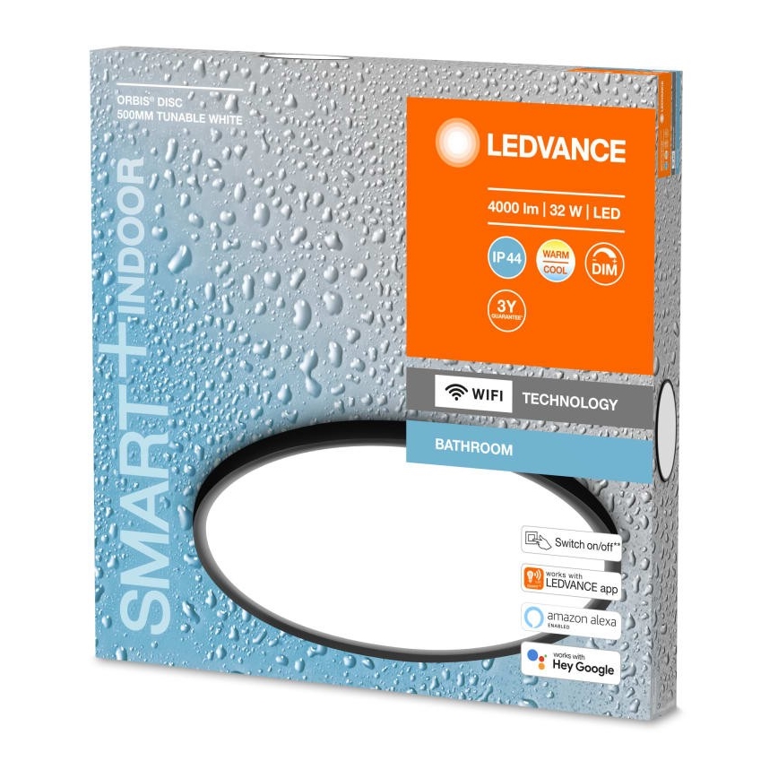 Ledvance- Iluminação de teto de casa de banho LED com regulação SMART+ DISC LED/32W/230V 3000-6500K Wi-Fi IP44