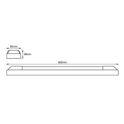 Ledvance - Iluminação de destaque LED POWER BATTEN 2xLED/12W/230V 3000K