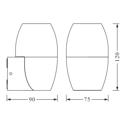 Ledvance - Iluminação de parede exterior CANNON 1xGU10/35W/230V IP44