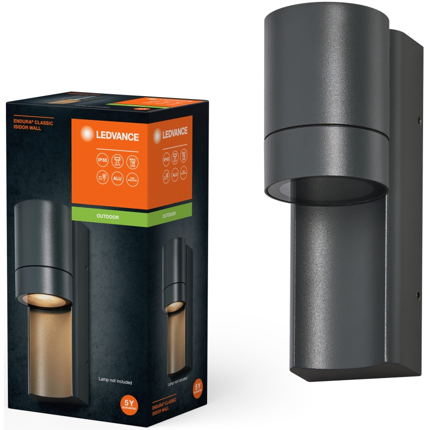 Ledvance - Iluminação de parede exterior ISIDOR 1xGU10/35W/230V IP65