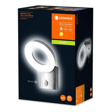 Ledvance - Iluminação de parede exterior LED com sensor LOOP 1xLED/12W/230V IP44