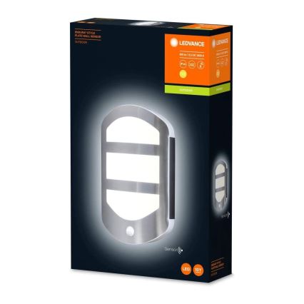 Ledvance - Iluminação de parede exterior LED com sensor PLATE LED/12,5W/230V IP44