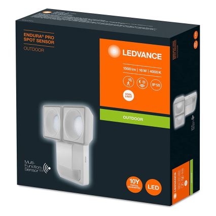 Ledvance - Iluminação de parede exterior LED com sensor SPOT 2xLED/8W/230V IP55