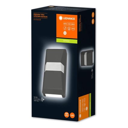 Ledvance - Iluminação de parede exterior LED com sensor UPDOWN LED/10W/230V IP55