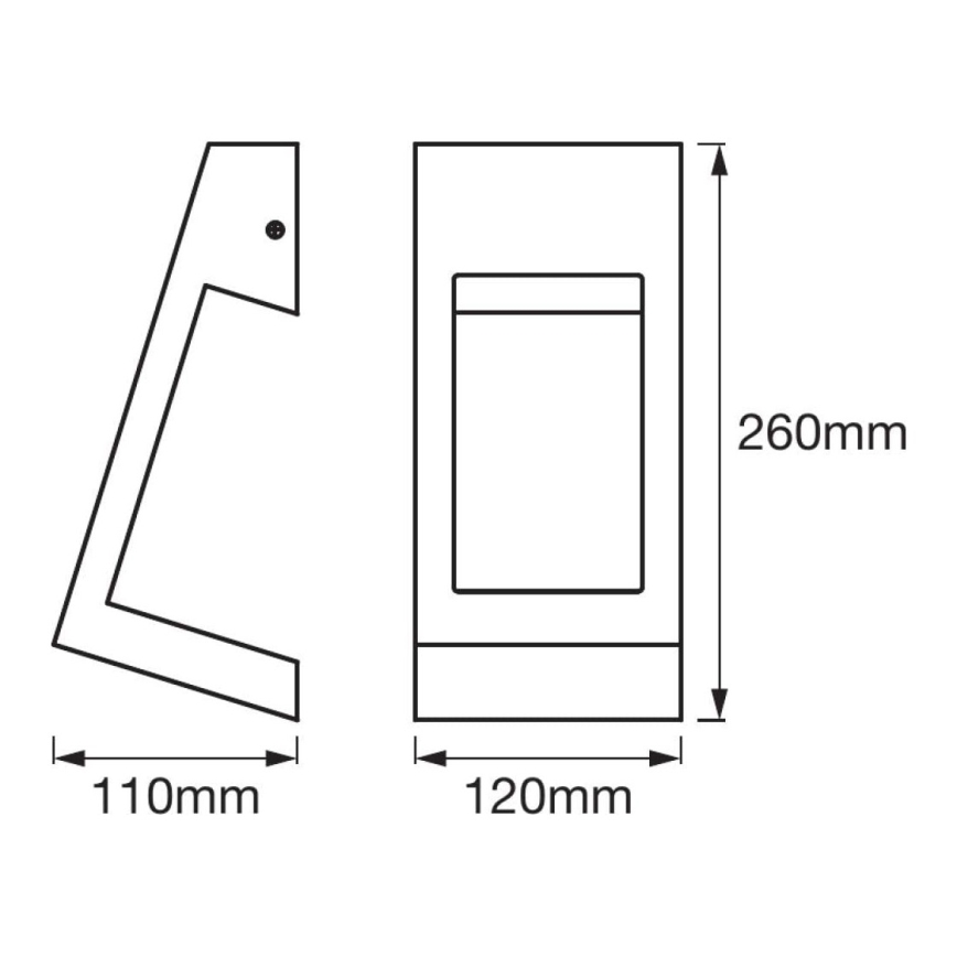 Ledvance - Iluminação de parede exterior LED EDGE LED/7W/230V IP44