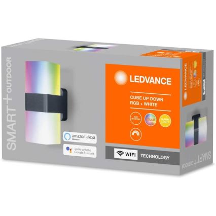 Ledvance - Iluminação de parede exterior LED RGBW SMART+ CUBE LED/13,5W/230V IP44 Wi-Fi