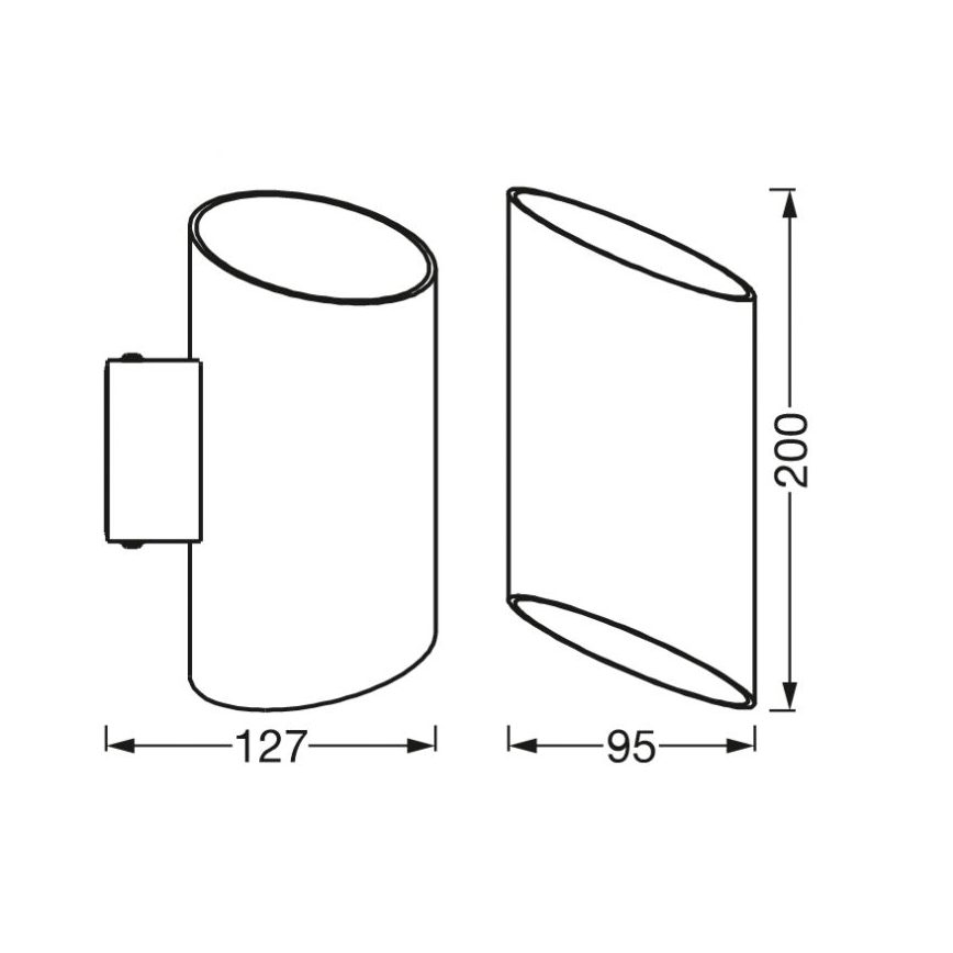 Ledvance - Iluminação de parede LED com regulação SMART+ CYLINDRO LED/12W/230V 3000-6500K Wi-Fi white