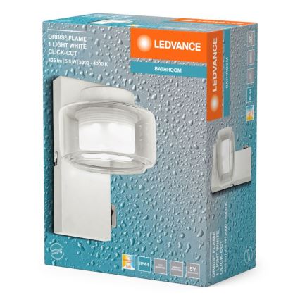 Ledvance - Iluminação de parede para casa de banho LED ORBIS FLAME LED/5,5W/230V 3000/4000K IP44 branco