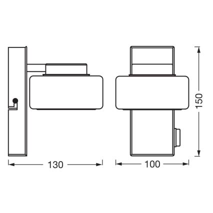 Ledvance - Iluminação de parede para casa de banho LED ORBIS FLAME LED/5,5W/230V 3000/4000K IP44 branco