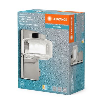 Ledvance - Iluminação de parede para casa de banho LED ORBIS FLAME LED/5,5W/230V 3000/4000K IP44 cromado