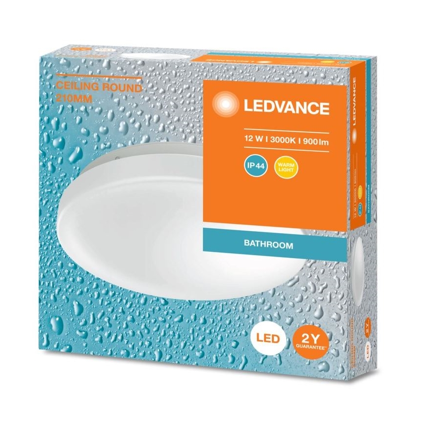 Ledvance - Iluminação de teto de casa de banho LED CEILING ROUND LED/12W/230V 3000K IP44