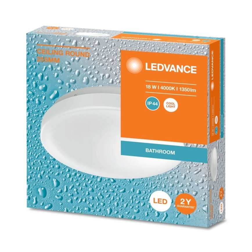 Ledvance - Iluminação de teto de casa de banho LED CEILING ROUND LED/18W/230V 4000K IP44