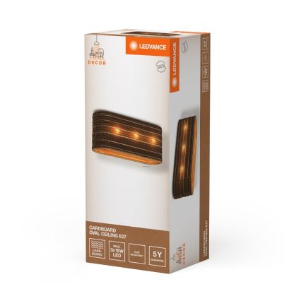 Ledvance - Iluminação de teto DECOR CARDBOARD 3xE27/15W/230V