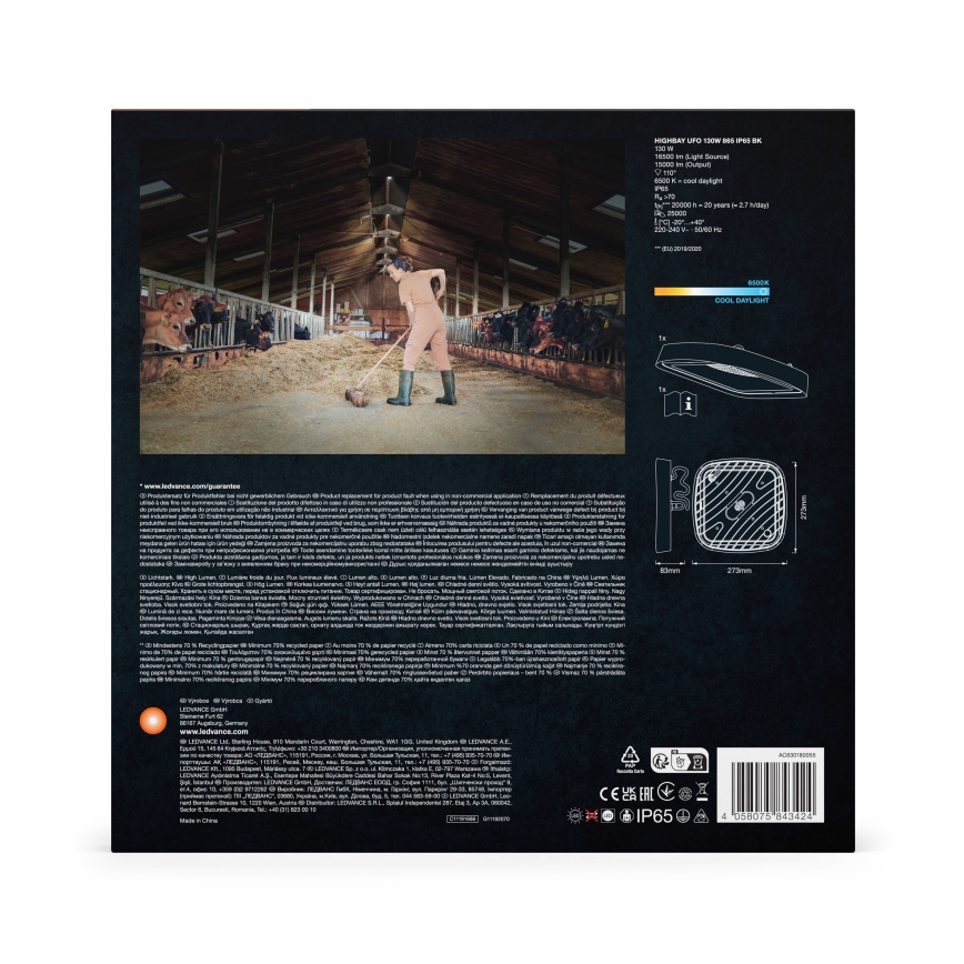 Ledvance - Iluminação de teto industrial LED HIGHBAY LED/130W/230V IP65 6500K