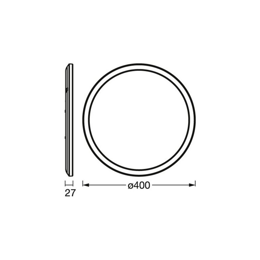 Ledvance - Iluminação de teto LED com regulação ORBIS LED/22W/230V preto