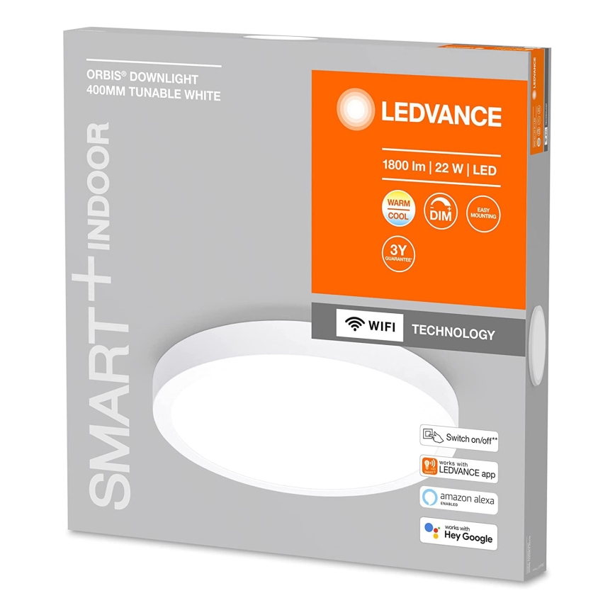 Ledvance - Iluminação de teto LED com regulação SMART+ DOWNLIGHT LED/22W/230V 3000-6500K Wi-Fi