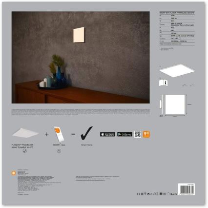 Ledvance - Iluminação de teto LED com regulação SMART+ FRAMELESS LED/28W/230V 3,000K-6,500K Wi-Fi