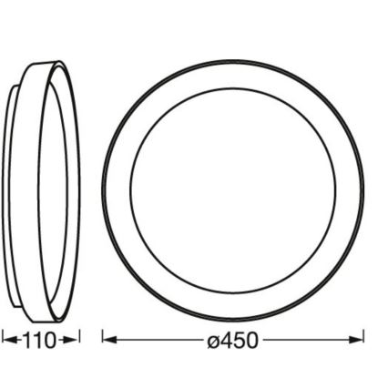 Ledvance - Iluminação de teto LED com regulação SMART+ KURT LED/30W/230V 2700-6500K Wi-Fi