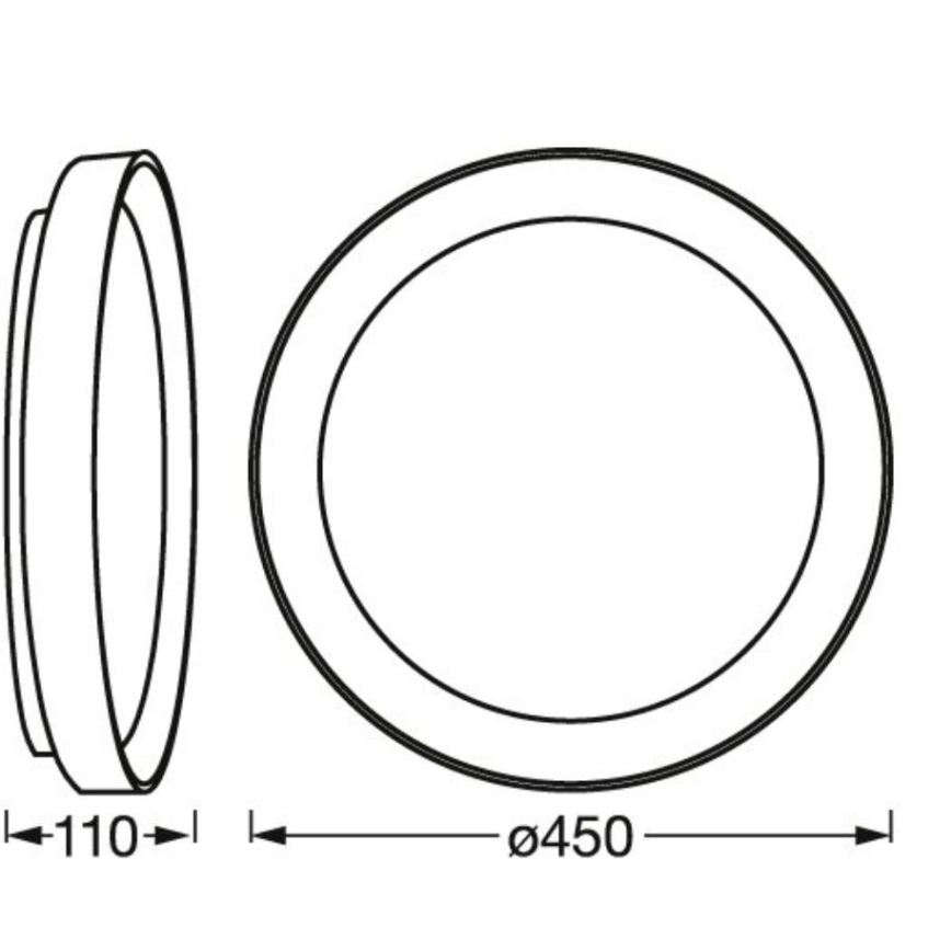 Ledvance - Iluminação de teto LED com regulação SMART+ KURT LED/30W/230V 2700-6500K Wi-Fi