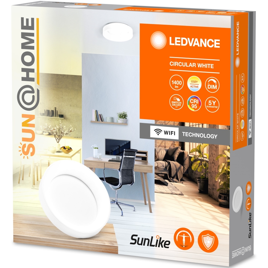 Ledvance- Iluminação de teto LED com regulação SUN@HOME CIRCULAR LED/18,5W/230V Wi-Fi