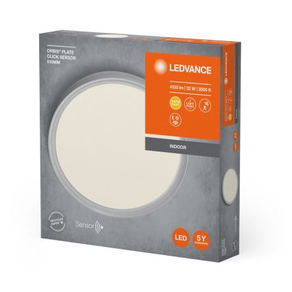 Ledvance - Iluminação de teto LED com sensor PLATE LED/32W/230V 3000K