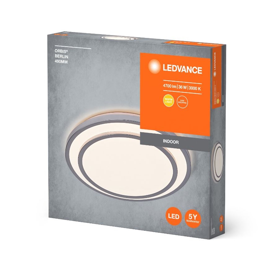 Ledvance - Iluminação de teto LED ORBIS BERLIN LED/36W/230V prateado