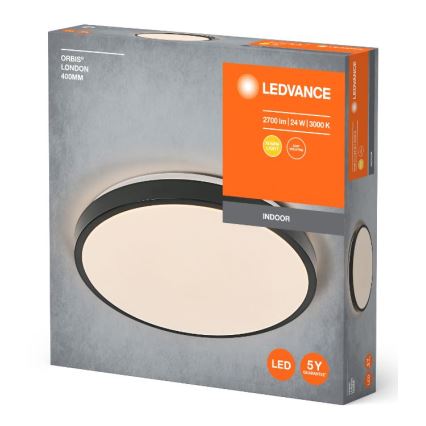 Ledvance - Iluminação de teto LED ORBIS LONDON LED/24W/230V preto