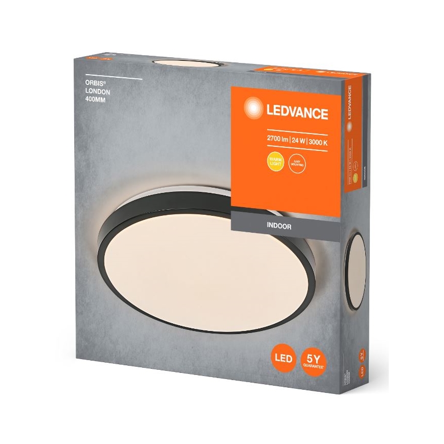 Ledvance - Iluminação de teto LED ORBIS LONDON LED/24W/230V preto
