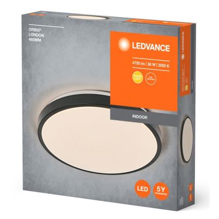 Ledvance - Iluminação de teto LED ORBIS LONDON LED/36W/230V preto