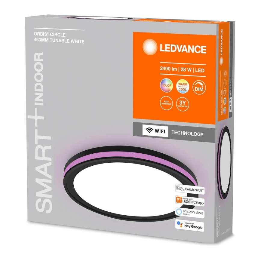 Ledvance - Iluminação de teto LED RGBW com regulação SMART+ CIRCLE LED/28W/230V Wi-Fi