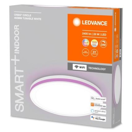 Ledvance - Iluminação de teto LED RGBW com regulação SMART+ CIRCLE LED/28W/230V 3000-6500K Wi-Fi