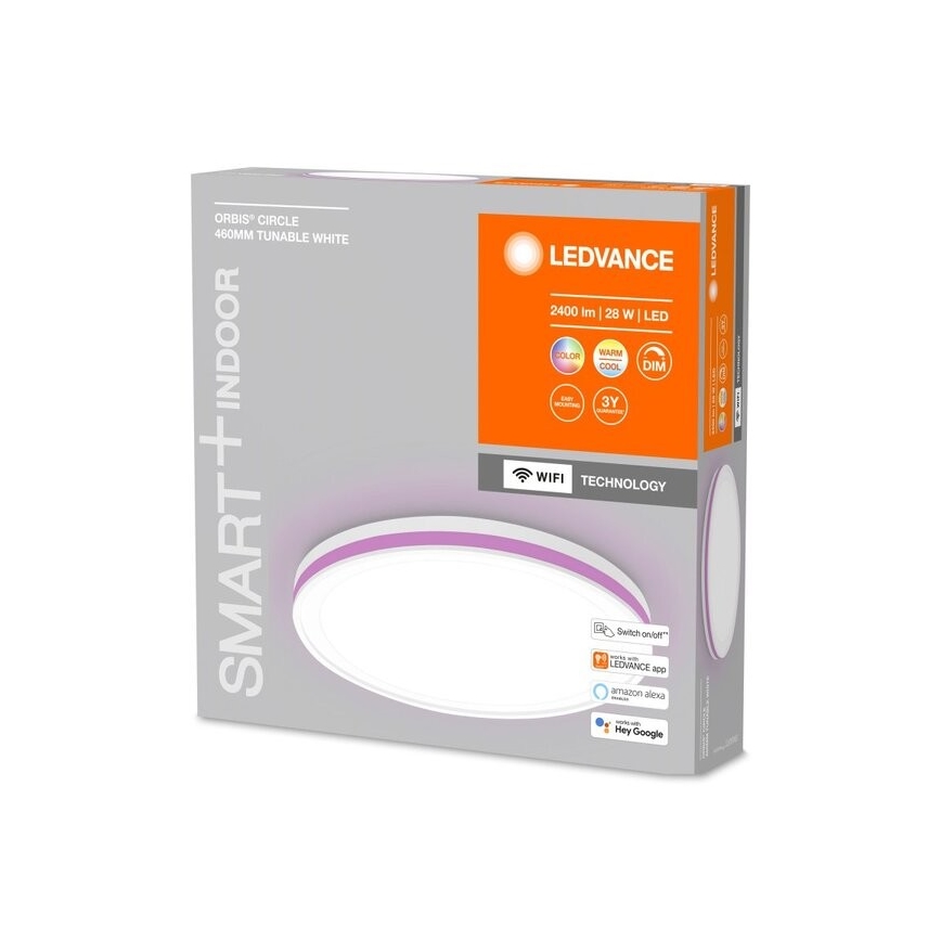 Ledvance - Iluminação de teto LED RGBW com regulação SMART+ CIRCLE LED/28W/230V 3000-6500K Wi-Fi