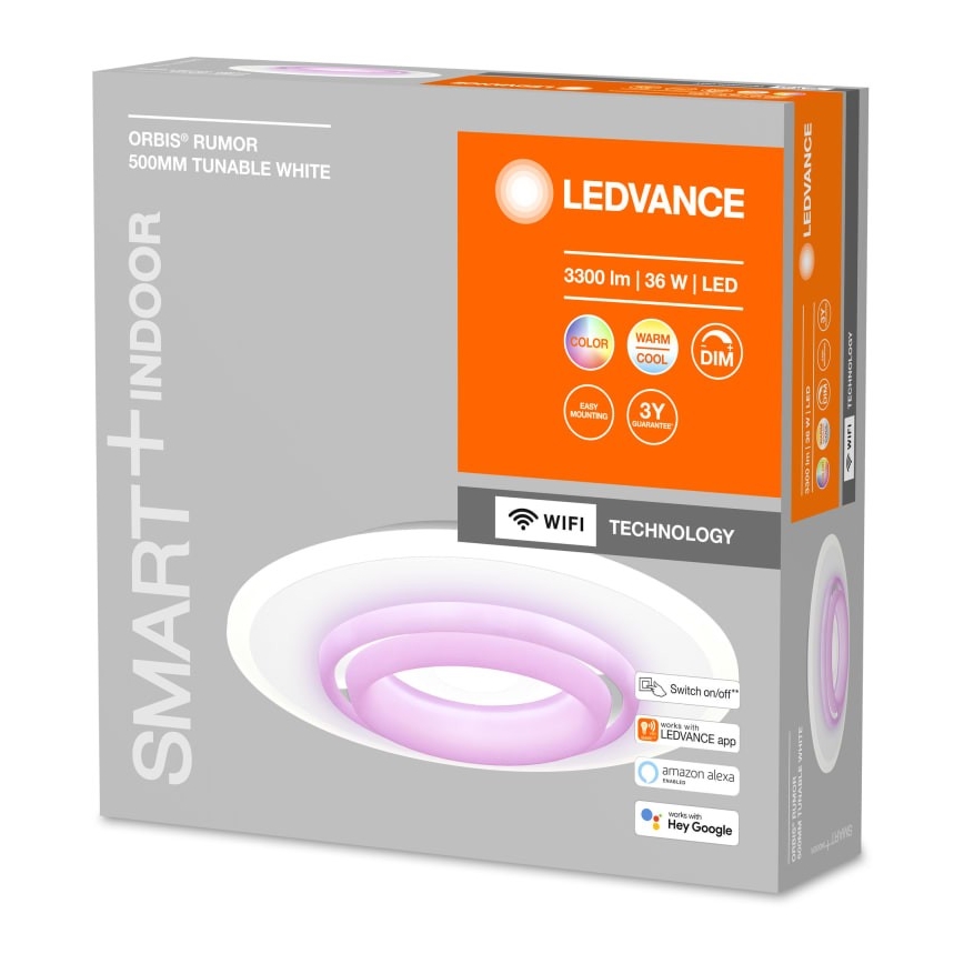 Ledvance - Iluminação de teto LED RGBW com regulação SMART+ ORBIS LED/32W/230V Wi-Fi
