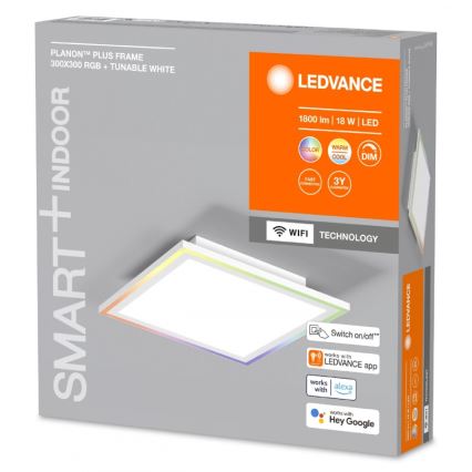 Ledvance- Iluminação de teto LED RGBW com regulação SMART+ PLANON LED/18W/230V 2700-6500K Wi-Fi