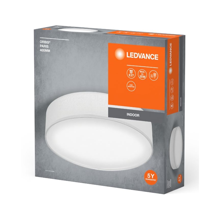 Ledvance - Iluminação de teto ORBIS PARIS 2xE27/25W/230V branco