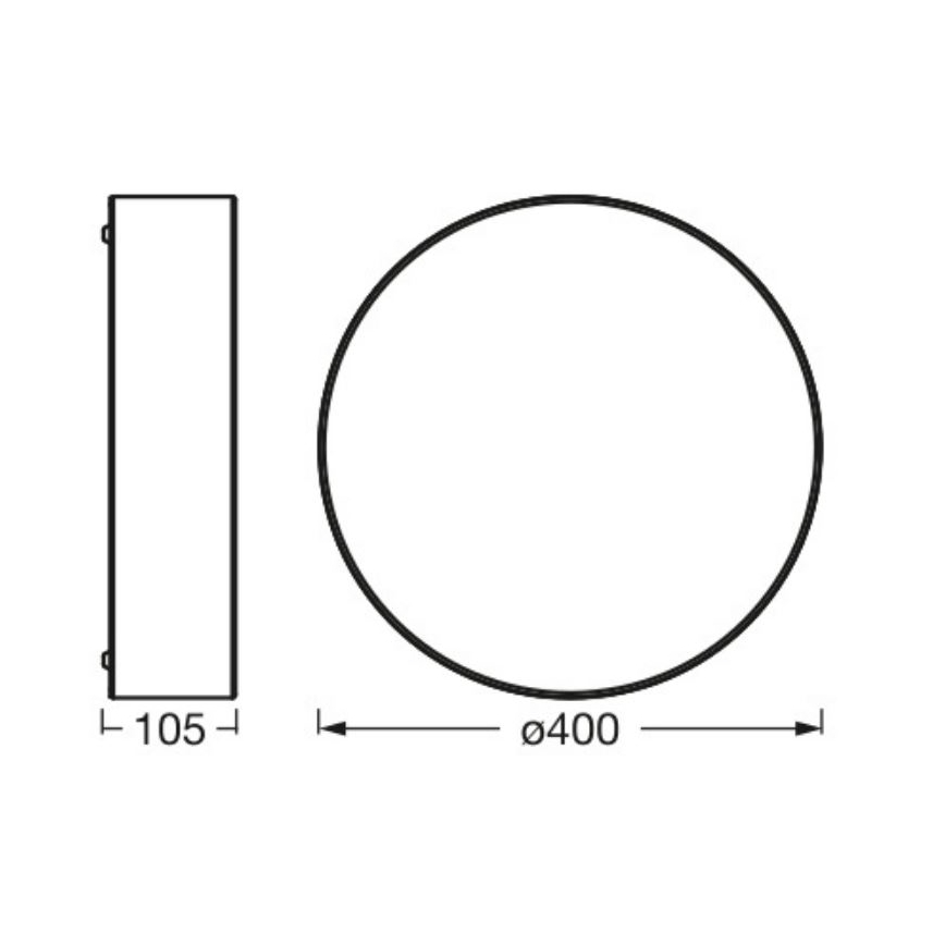 Ledvance - Iluminação de teto ORBIS PARIS 2xE27/25W/230V branco