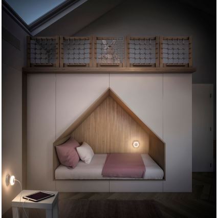 Ledvance - Iluminação de tomada de navegação LED com USB LUNETTA LED/15W/230V