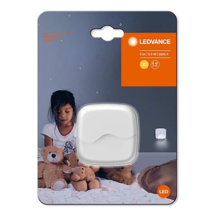 Ledvance - Iluminação noturna de tomada LED com sensor LUNETTA LED/0,5W/230V 3000K