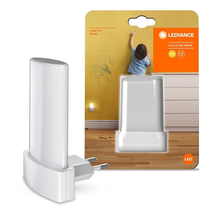 Ledvance - Iluminação noturna LED com sensor LUNETTA LED/0,28W/230V 3000K