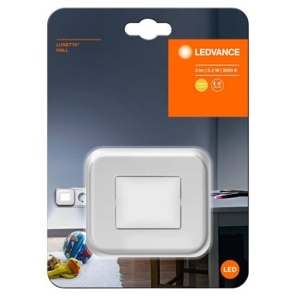 Ledvance - Iluminação noturna LED com sensor LUNETTA LED/0,2W/230V 3000K