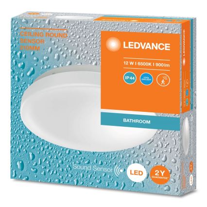 Ledvance - Iluminação de teto para casa de banho LED com sensor CEILING ROUND LED/12W/230V IP44