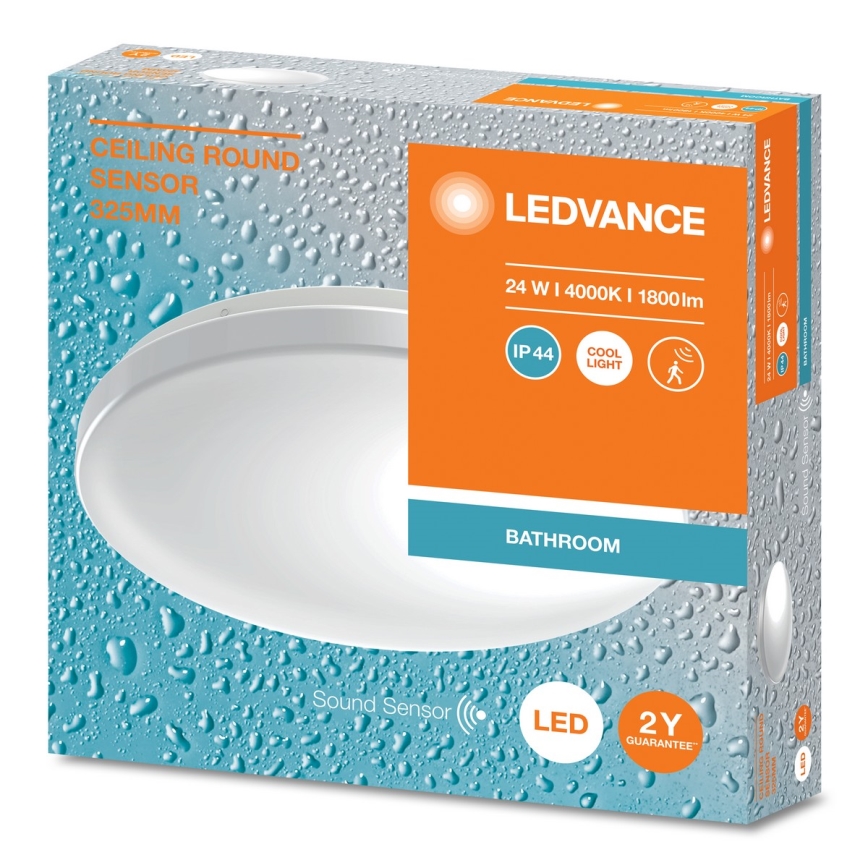 Ledvance - Iluminação de teto para casa de banho LED com sensor CEILING ROUND LED/24W/230V IP44